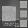 Керамогранит Arnika Gray Dark 1136 60х60 серый матовый под бетон