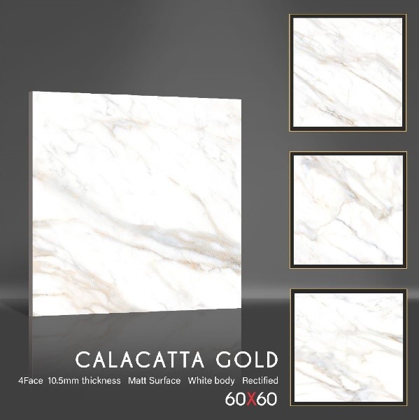 Керамогранит Calacatta Gold 60x60 матовый под мрамор
