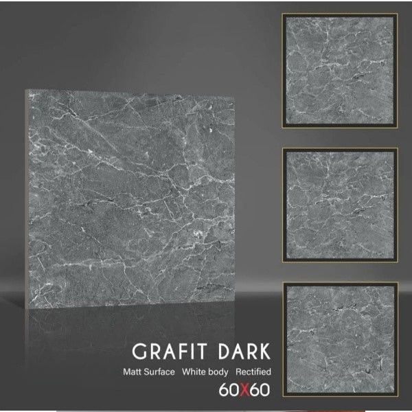 Керамогранит Grafit Gray Dark 1125 60х60 графит матовый