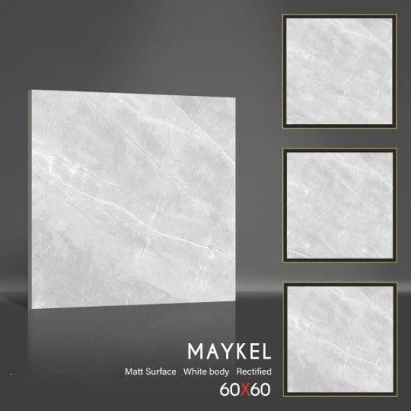 Керамогранит Maykel Gray MT 60x60 светло-серый под мрамор