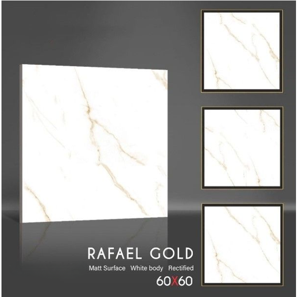 Керамогранит Rafael Gold 1134 60х60 матовый белый