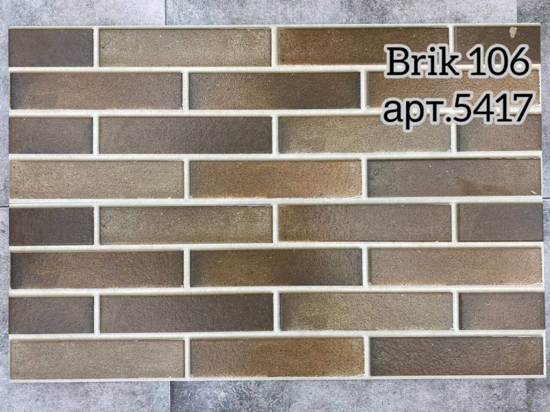 Керамогранит настенный 30x90 матовый/шероховатый под кирпич Brick 106