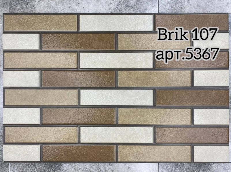 Керамогранит настенный 30x90 матовый/шероховатый под кирпич Brick 107