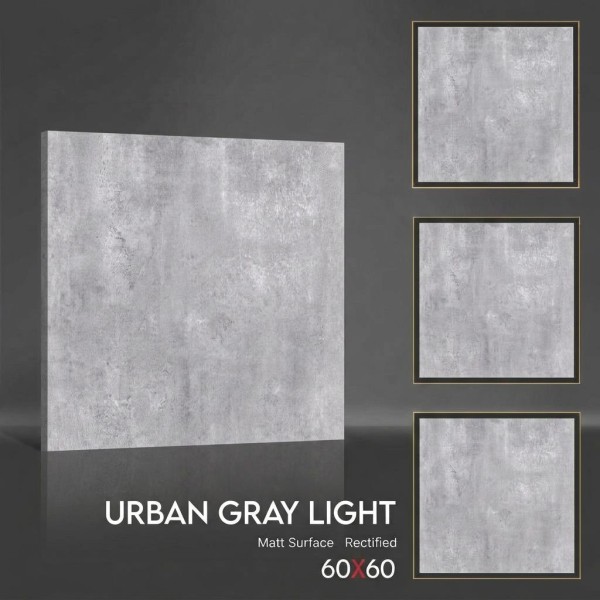 Керамогранит 60х60 серый матовый — Urban Gray Light 1112