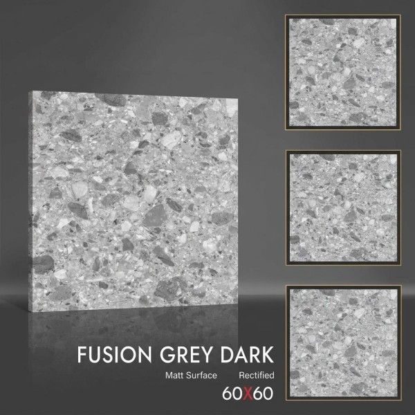 Керамогранит Fusion Gray Dark MT 60х60 матовый